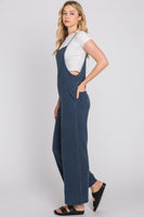 Washed Relaxed Jumper-Navy Blue