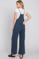 Washed Relaxed Jumper-Navy Blue