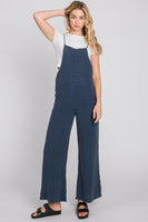 Washed Relaxed Jumper-Navy Blue