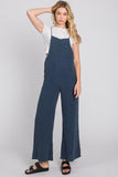 Washed Relaxed Jumper-Navy Blue