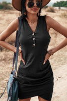 Twisted scrunch dress - Black