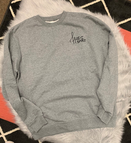 Free Spirit Crew Sweater - ASH GREY