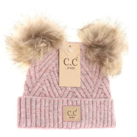BABY LARGE PATCH HEATHERED DOUBLE POM