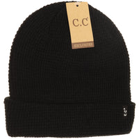 Waffle Knit CC Beanie