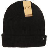 Waffle Knit CC Beanie