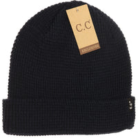 Waffle Knit CC Beanie
