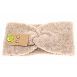 SHEARLING YARN TWISTED HEAD WRAP