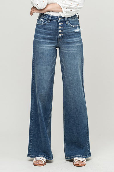 The Fly High wide leg -Vervet by Flying Monkey Jean-